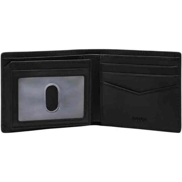 Fossil Men's Leather Bifold Wallet with Flip ID‎ Window for Men - Picture 2 of 2